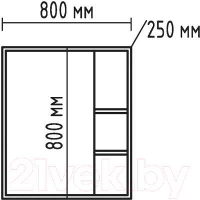 Купить Шкаф с зеркалом для ванной Misty Венера 80 L / П-Внр04080-01СвЛ  