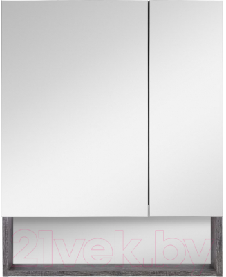 Шкаф с зеркалом для ванной Misty Темза 60 / П-Тем04060-01 (с полкой)