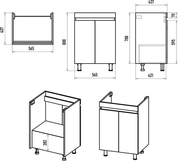 Купить Тумба под умывальник Misty Енисей 60 / Э-Ени01060-012 в Гродно