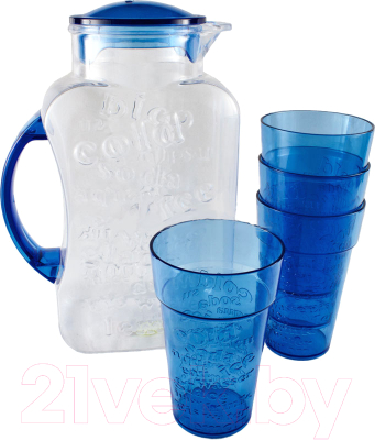 Набор для напитков Herevin Hydra / 162226-005  (5пр, синий)