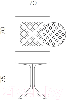 Стол пластиковый Nardi ClipX / 4008502000 (графит)