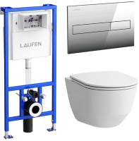 

Унитаз подвесной с инсталляцией Laufen, Pro 869966000000R