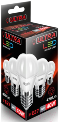 Лампа Ultra LED-G45-5W-E27-3000K