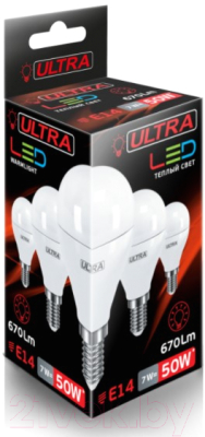 Лампа Ultra LED-G45-7W-E14-3000K