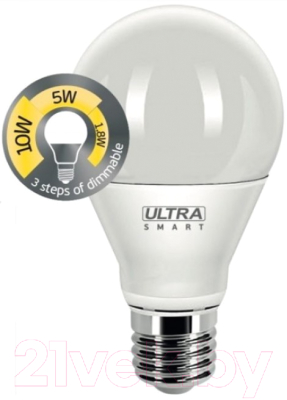 Лампа Ultra LED-A60-10W-E27-3000K Smart DIM