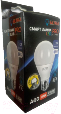 Лампа Ultra LED-A60-10W-E27-3000K Smart DIM
