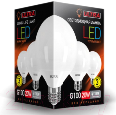 Лампа Ultra LED-G100-16W-E27-3000K