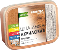 Шпатлевка готовая Farbitex Профи Wood по дереву (250мл, белый) - 