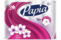 Туалетная бумага Papia Балийский цветок 3х слойная (12шт) - 