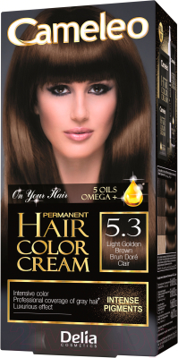 Крем-краска для волос Delia Cosmetics Cameleo 5.3 (светлый коричневый)