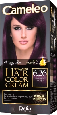 Крем-краска для волос Delia Cosmetics Cameleo 6.26 (баклажан)