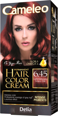 Крем-краска для волос Delia Cosmetics Cameleo 6.45 (светлый махагон)