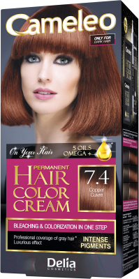 Крем-краска для волос Delia Cosmetics Cameleo 7.4 (медный)