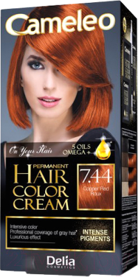 Крем-краска для волос Delia Cosmetics Cameleo 7.44 (рыжий)