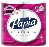 Туалетная бумага Papia Pure&Soft белый 5и слойная (4рул) - 