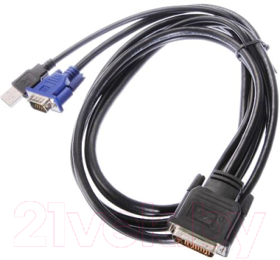 Кабель/переходник ATcom AT9506 DVI-D - VGA (1.8м, черный)