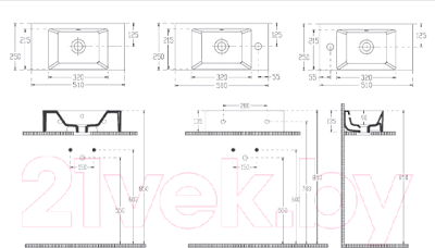 Умывальник Isvea Sistema Z 10SF50050