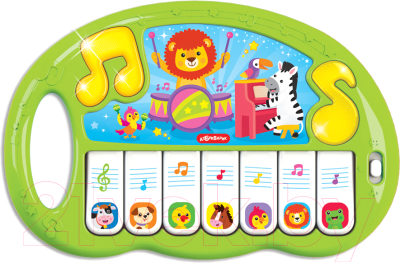 Музыкальная игрушка Азбукварик Пианино. Волшебные нотки / AZ-2768В (зеленый)