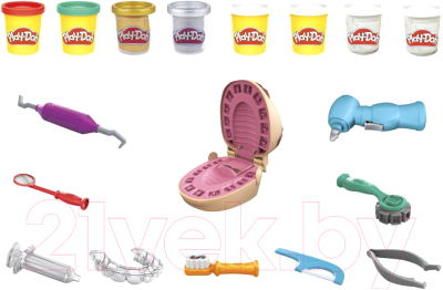 Набор для лепки Hasbro Play-Doh Зубастик с золотыми зубами / F12595L0