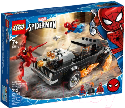 Конструктор Lego Spiderman Человек-Паук и Призрачный Гонщик против Карнажа 76173