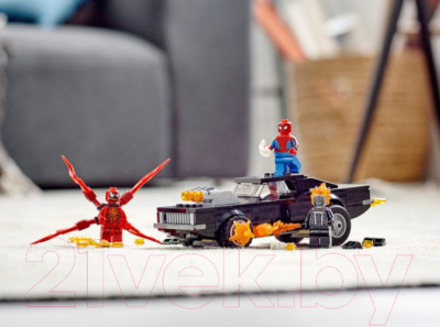 Конструктор Lego Spiderman Человек-Паук и Призрачный Гонщик против Карнажа 76173