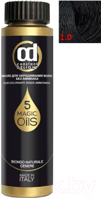 Масло для окрашивания волос Constant Delight Olio-Colorante без аммиака 1.0 (50мл, черный)