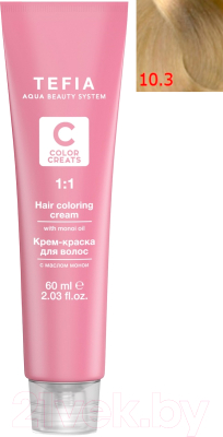 

Крем-краска для волос Tefia, Блонд;золотистый, Color Creats 10/3