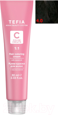 

Крем-краска для волос Tefia, Брюнет, Color Creats 4/0