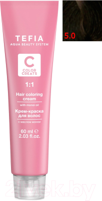 

Крем-краска для волос Tefia, Шатен, Color Creats 5/0