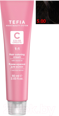 

Крем-краска для волос Tefia, Брюнет, Color Creats 5/00