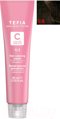 

Крем-краска для волос Tefia, Шатен, Color Creats 5/8