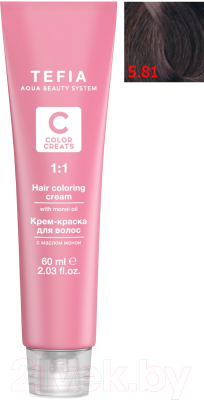 

Крем-краска для волос Tefia, Шатен, Color Creats 5/81
