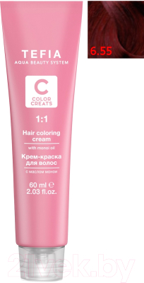 

Крем-краска для волос Tefia, Шатен;красный, Color Creats 6/55