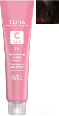 

Крем-краска для волос Tefia, Шатен, Color Creats 7/00