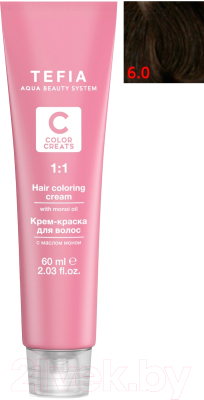 

Крем-краска для волос Tefia, Шатен, Color Creats 6/0