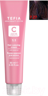 

Крем-краска для волос Tefia, Шатен;фиолетовый, Color Creats 7/27