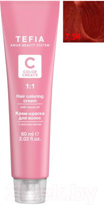 

Крем-краска для волос Tefia, Шатен;красный, Color Creats 7/54