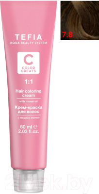 

Крем-краска для волос Tefia, Шатен, Color Creats 7/8