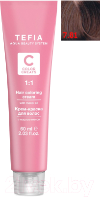 

Крем-краска для волос Tefia, Шатен, Color Creats 7/81