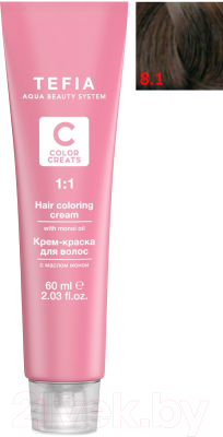 

Крем-краска для волос Tefia, Шатен, Color Creats 8/1