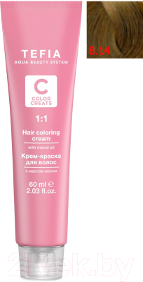 

Крем-краска для волос Tefia, Русый, Color Creats 8/14