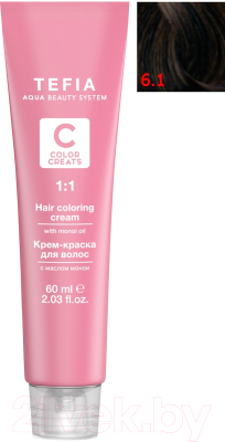 

Крем-краска для волос Tefia, Шатен, Color Creats 6/1