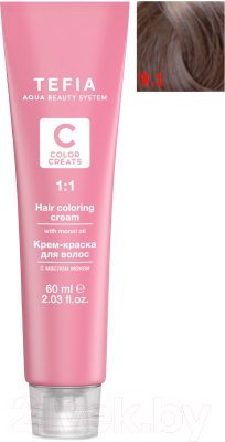

Крем-краска для волос Tefia, Блонд;седой (серый), Color Creats 9/1