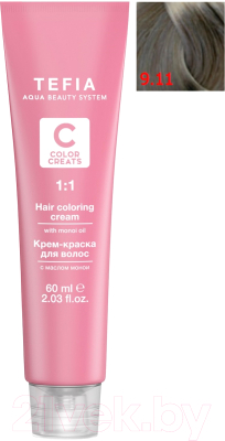 

Крем-краска для волос Tefia, Блонд;седой (серый), Color Creats 9/11