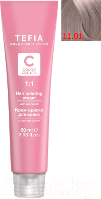 

Крем-краска для волос Tefia, Блонд;седой (серый), Color Creats 11/01