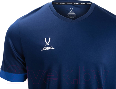 Футболка игровая футбольная Jogel Division PerformDry Union Jersey (XS, темно-синий/синий/белый)