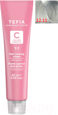 

Крем-краска для волос Tefia, Блонд;седой (серый), Color Creats 12/11