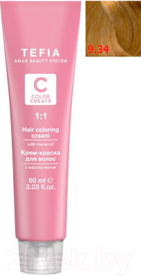

Крем-краска для волос Tefia, Блонд, Color Creats 9/34