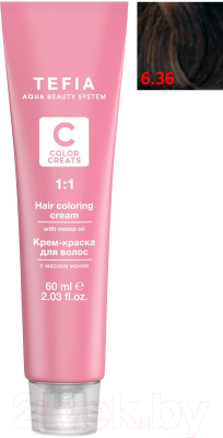 

Крем-краска для волос Tefia, Шатен, Color Creats 6/36