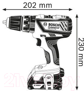 Профессиональная дрель-шуруповерт Bosch GSB 18-2-LI Plus (0.615.990.K2S)